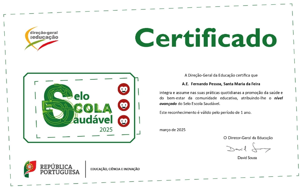 Certificado Escola Saudável